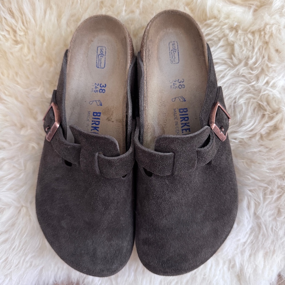 Birkenstock Brown Suede Mules